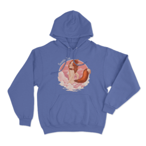 Sweetie Fox Anime Character Unisex Hoodie Blue
