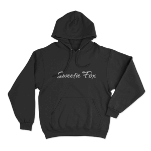 Sweetie Fox Script Logo Unisex Hoodie Black
