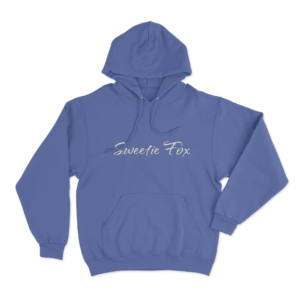 Sweetie Fox Script Logo Unisex Hoodie Blue