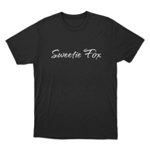 Sweetie Fox Script Logo Unisex T Shirt Black