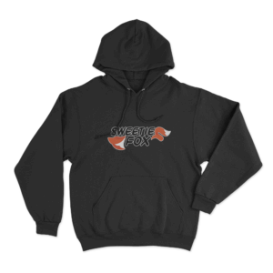 Sweetie Fox Tail Logo Unisex Hoodie Black