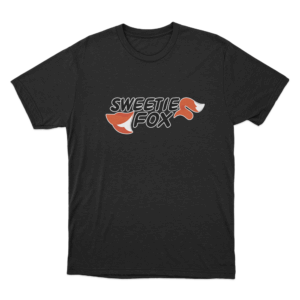 Sweetie Fox Tail Logo Unisex T Shirt Black