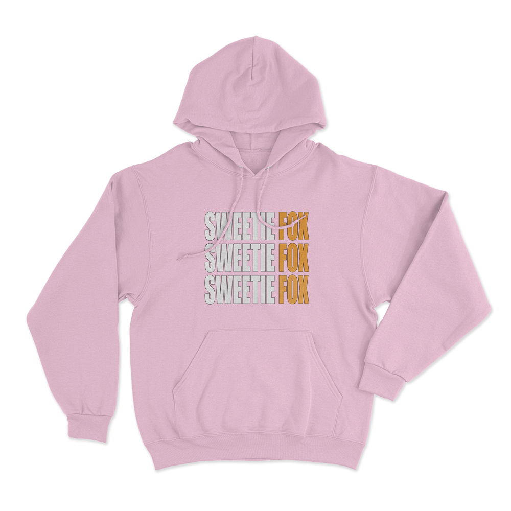 Sweetie Fox Typography Unisex Hoodie Pink Sweetie Fox Typography Unisex Hoodie Pink