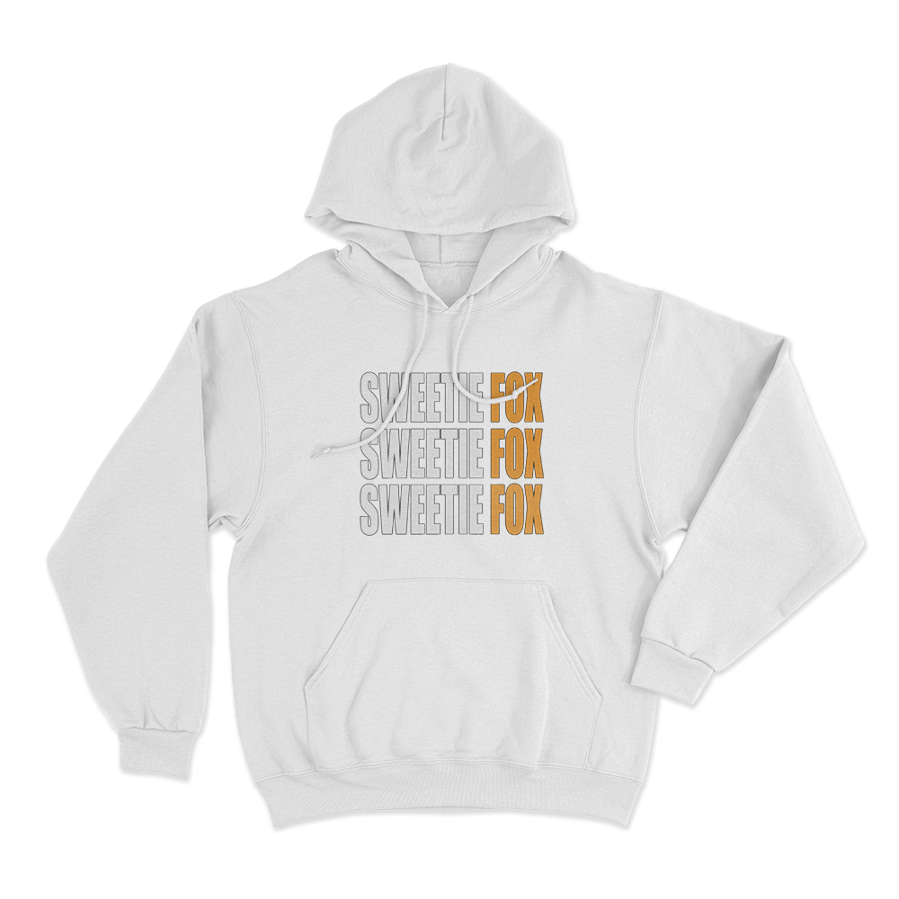Sweetie Fox Typography Unisex Hoodie White Sweetie Fox Typography Unisex Hoodie White