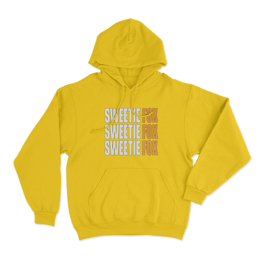 Sweetie Fox Typography Unisex Hoodie Yellow Sweetie Fox Typography Unisex Hoodie Yellow