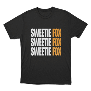 Sweetie Fox Typography Unisex T Shirt Black 1