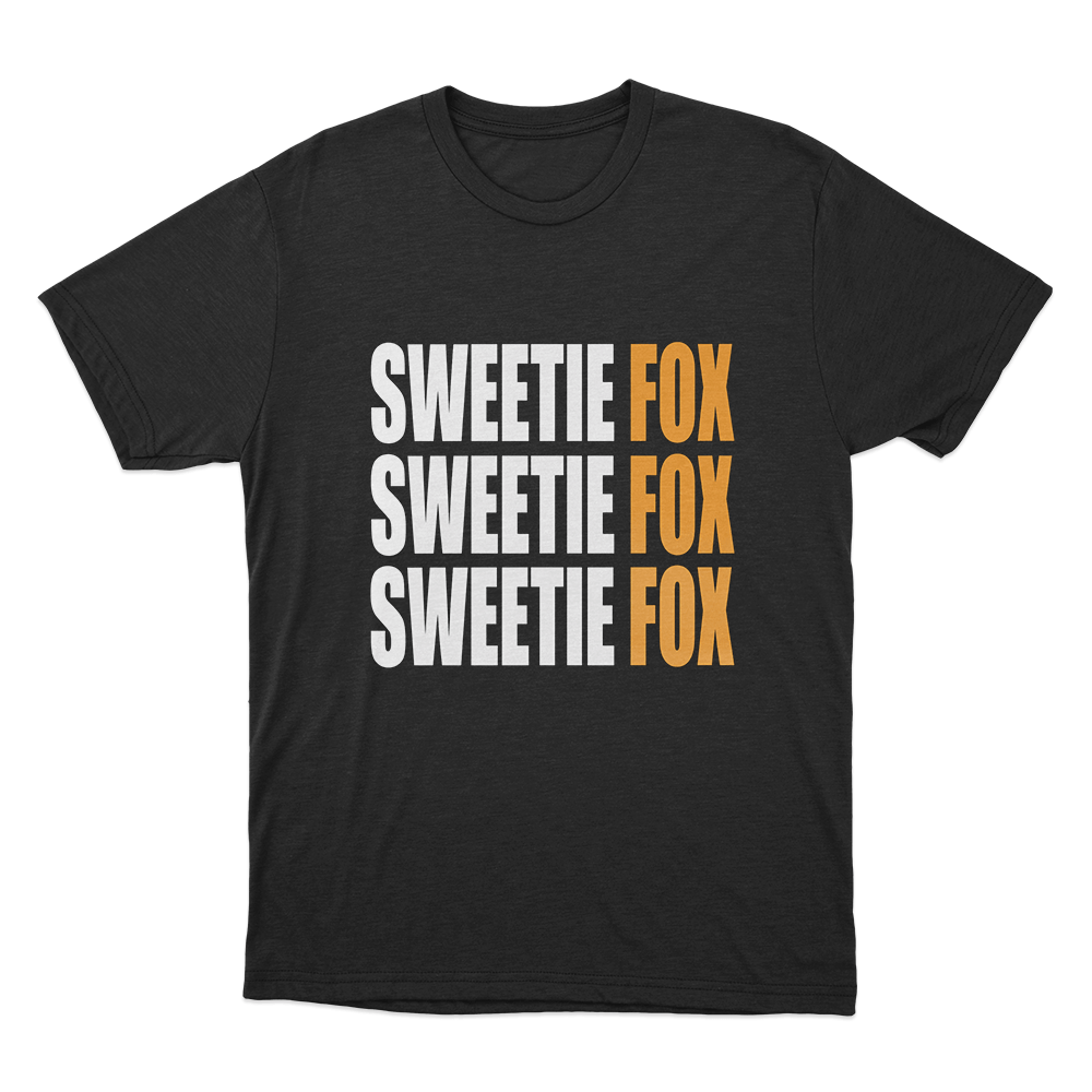 Sweetie Fox Typography Unisex T Shirt Black Sweetie Fox Typography Unisex T Shirt Black 1