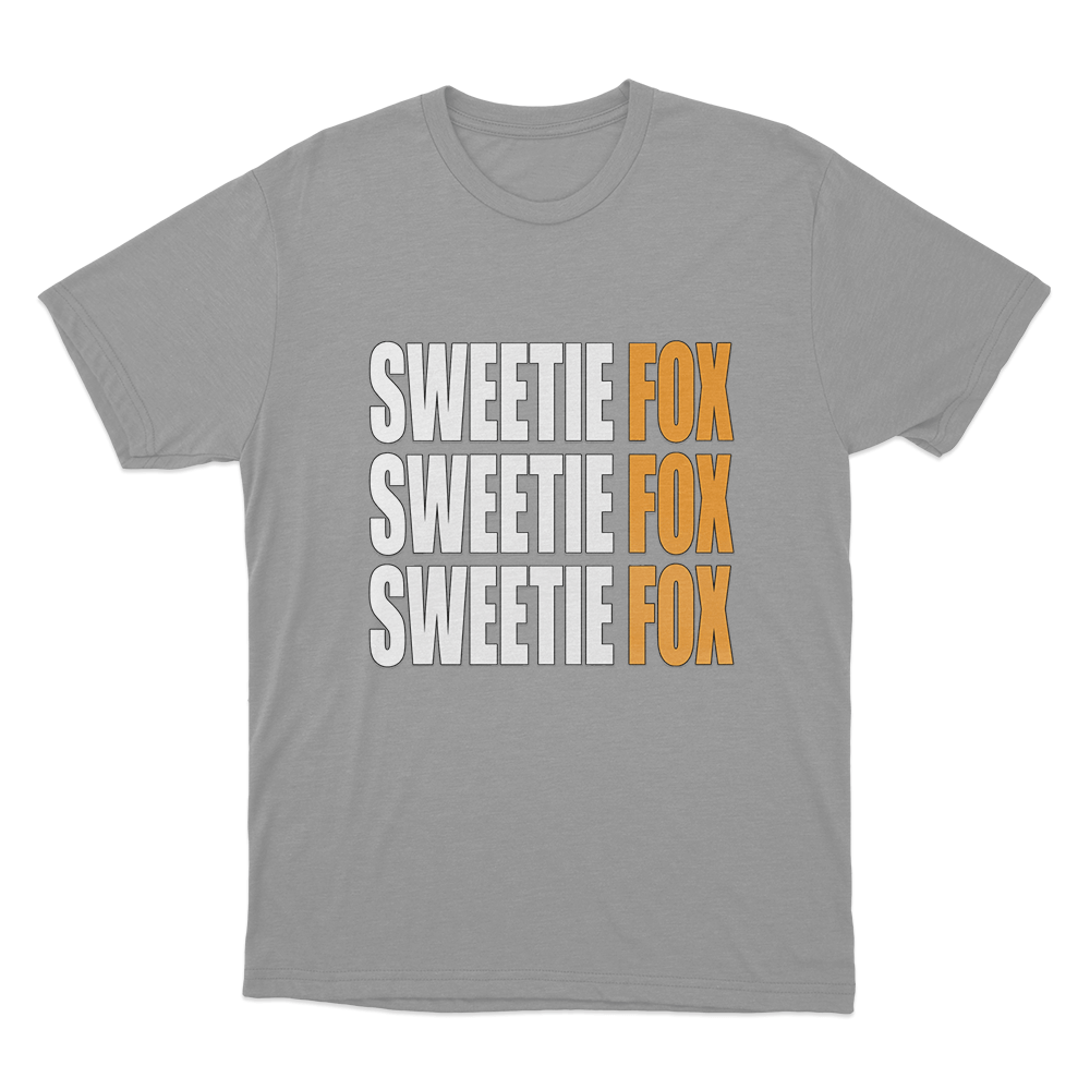 Sweetie Fox Typography Unisex T Shirt Grey Sweetie Fox Typography Unisex T Shirt Grey 1