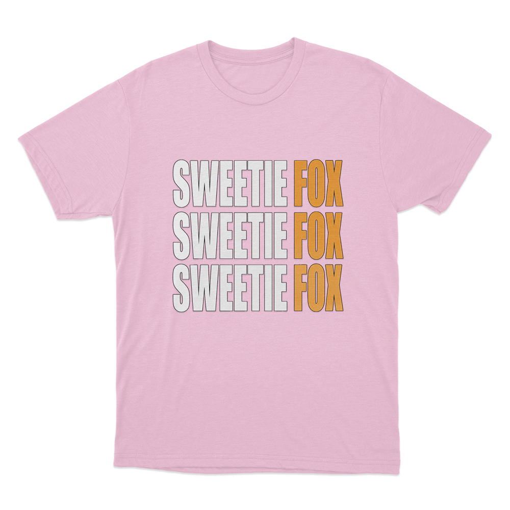Sweetie Fox Typography Unisex T Shirt Pink Sweetie Fox Typography Unisex T Shirt Pink 1