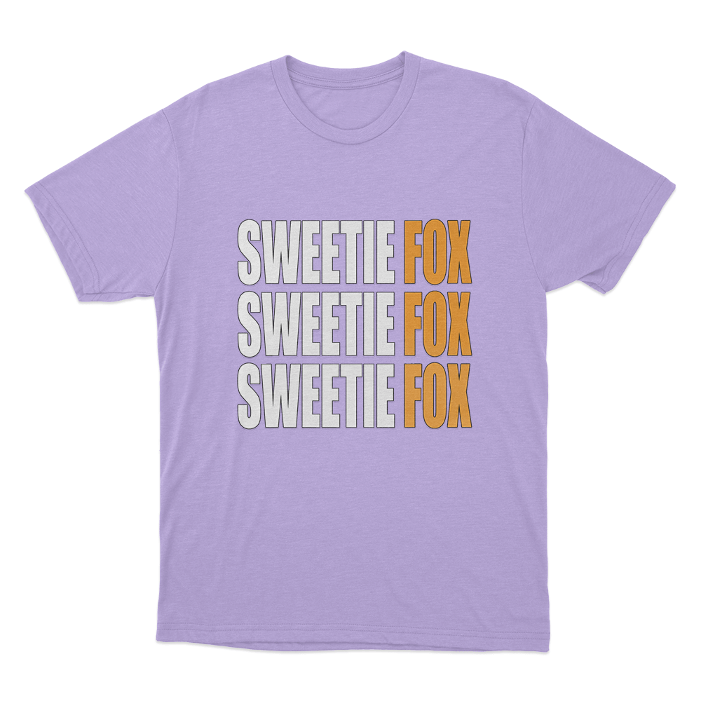 Sweetie Fox Typography Unisex T Shirt Purple Sweetie Fox Typography Unisex T Shirt Purple 1