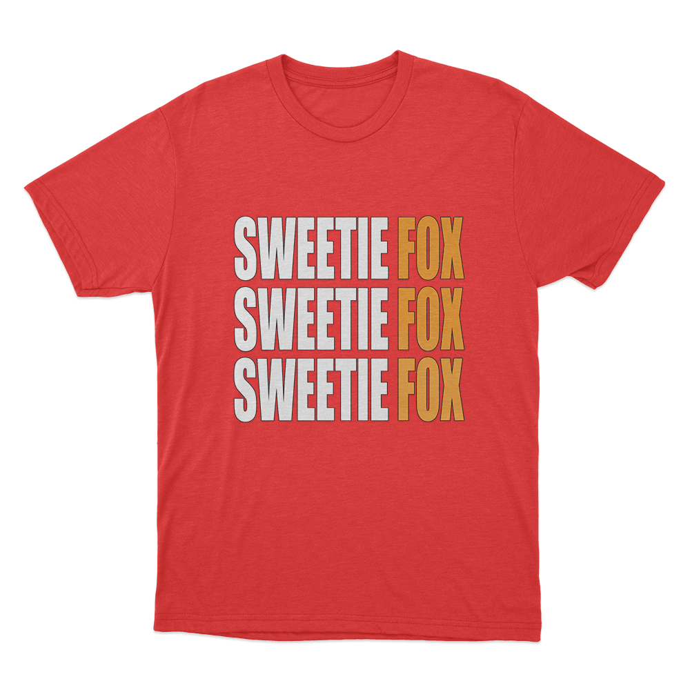 Sweetie Fox Typography Unisex T Shirt Red Sweetie Fox Typography Unisex T Shirt Red 1