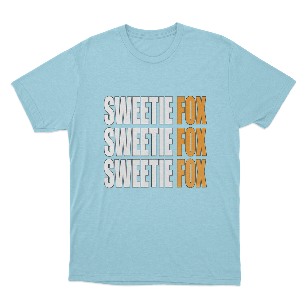 Sweetie Fox Typography Unisex T Shirt Sky Blue Sweetie Fox Typography Unisex T Shirt Sky Blue 1