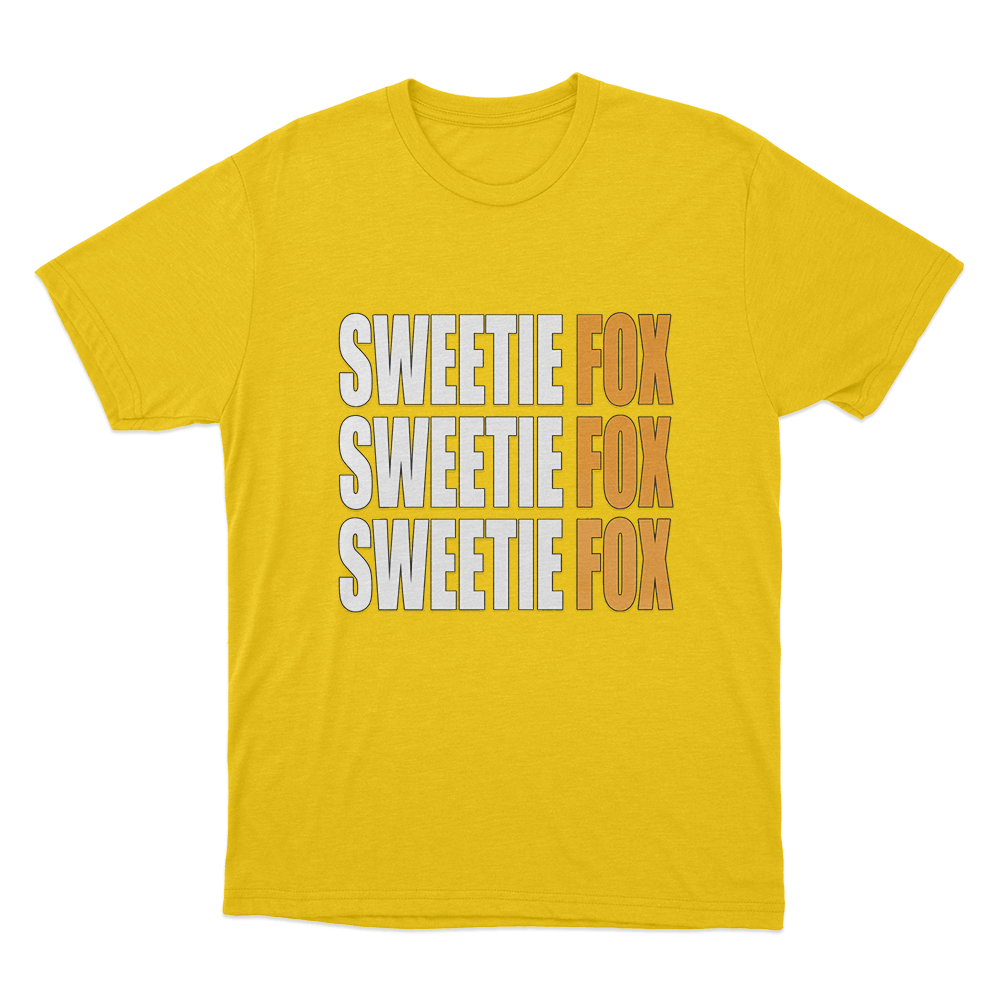 Sweetie Fox Typography Unisex T Shirt Yellow Sweetie Fox Typography Unisex T Shirt Yellow 1